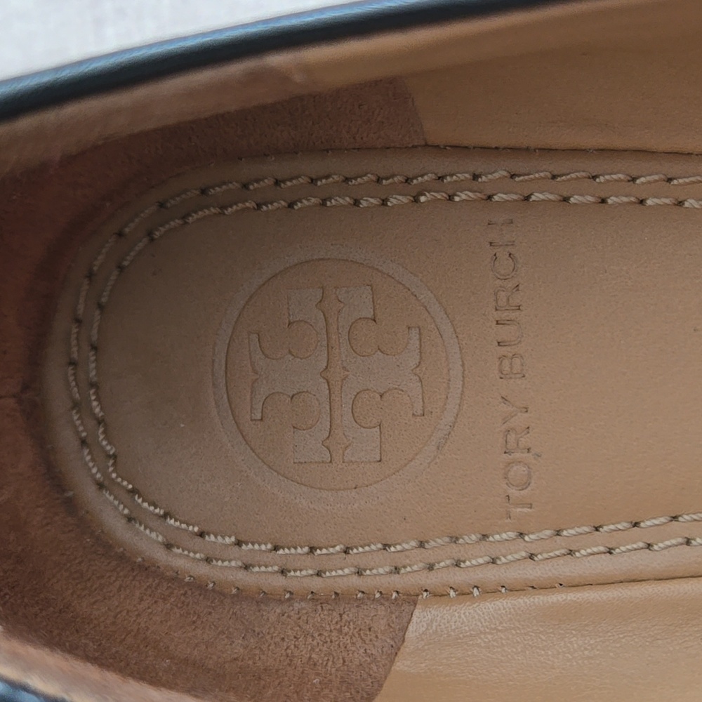 Tory Burch Everly Ballet Flats, Black Nappa Leather/Patent Leather, Size 5.5 - Picture 10 of 11